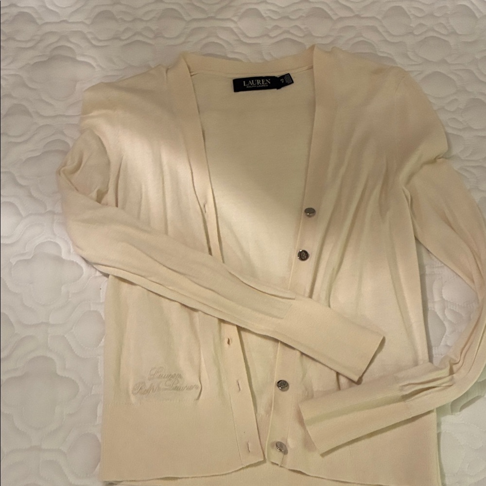 Ralph Lauren Cream Cardigan Sweater